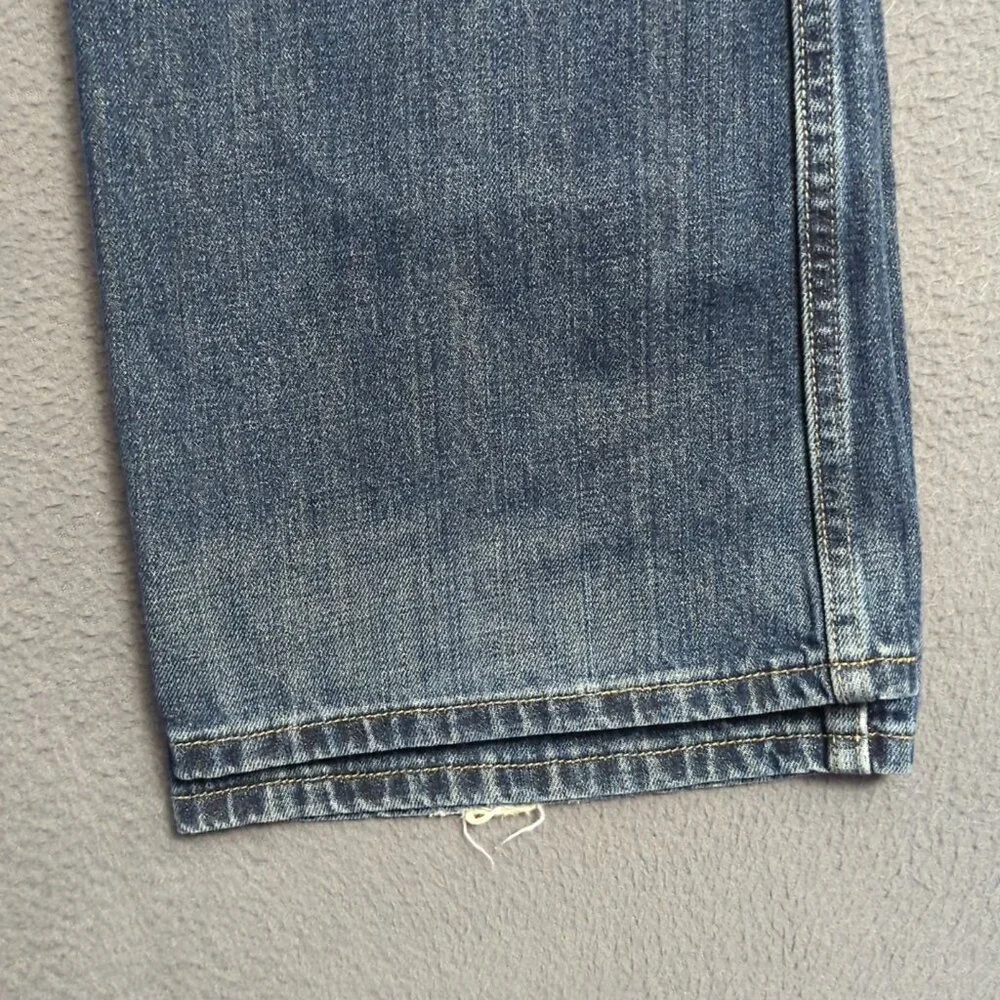 Levi's Jeans Men's 36x32 Blue 527 Slim Fit Boot Cut Denim Uneven Hems